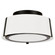 Fulton Two Light Semi Flush Mount in Black (60|FUL-903-BK)