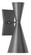 Gino Black Wall Sconce Two Light Wall Sconce in Dark Gray/White Interior (142|5000-0044)
