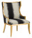 Garson Chair in Antique Gold/Black/White (142|7000-0842)