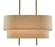 Combermere Four Light Chandelier in Antique Brass/Linen (142|9000-0620)