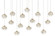 Crystal Bud 15 Light Pendant in Clear/Contemporary Silver Leaf/Silver (142|9000-0671)