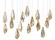 Glace 15 Light Pendant in Raj Mirror/Antique Brass/Silver (142|9000-0706)