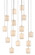 Dove 15 Light Pendant in White/Silver (142|9000-0712)
