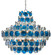 Galahad 12 Light Chandelier in Blue/Clear/Contemporary Silver Leaf/Silver (142|9000-0723)