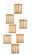 Daze Collection Seven Light Pendant in White/Antique Brass (142|9000-0890)
