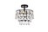 Mila Three Light Flush Mount in black (173|1103F12BK)