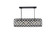 Madison Six Light Chandelier in Matte Black (173|1216G40MB/RC)