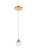 Eren LED Pendant in Gold (173|3505D6G)