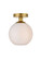 BAXTER One Light Flush Mount in Brass (173|LD2205BR)