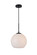 BAXTER One Light Pendant in Black and frosted white (173|LD2213BK)