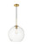 BAXTER One Light Pendant in Brass and Clear (173|LD2216BR)