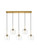 BAXTER Five Light Pendant in Brass and Clear (173|LD2228BR)