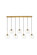 BAXTER Seven Light Pendant in Brass and Clear (173|LD2230BR)