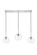 BAXTER Three Light Pendant in Chrome and Clear (173|LD2236C)