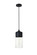 ASHWELL One Light Pendant in Black and Clear (173|LD2240BK)