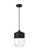 ASHWELL One Light Pendant in Black and Clear (173|LD2241BK)