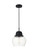 KENNA One Light Pendant in Black and Clear (173|LD2252BK)