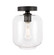 Collier One Light Flush Mount in Black and Clear glass (173|LD2270BK)