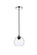 Cashel One Light Pendant in Chrome and Clear (173|LD2280C)