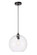 Gibson One Light Pendant in Black and Clear glass (173|LD2283)
