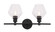 Gene Two Light Wall Sconce in Black and Clear glass (173|LD2312BK)