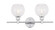 Collier Two Light Wall Sconce in Chrome and Clear glass (173|LD2314C)