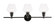 Gene Three Light Wall Sconce in Black and Clear glass (173|LD2316BK)