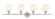 Collier Four Light Wall Sconce in Chrome and Frosted white glass (173|LD2323C)