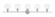 Collier Five Light Wall Sconce in Chrome and Clear glass (173|LD2326C)