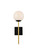 Neri One Light Wall Sconce in Black and Brass and White (173|LD2360BKR)