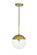 Eclipse One Light Pendant in Brass and Clear (173|LD6037BR)