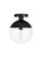 Eclipse One Light Flush Mount in Black and Clear (173|LD6063BK)