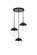 Eclipse Three Light Pendant in Black and Clear (173|LD6069BK)