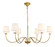 Eclipse Six Light Chandelier in Brass and White shade (173|LD6103D37BR)
