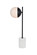 Eclipse One Light Table Lamp in Black and frosted white (173|LD6104BK)