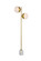 Eclipse Two light Floor Lamp in Brass and frosted white (173|LD6114BR)
