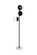 Eclipse Three Light Floor Lamp in Black and Clear (173|LD6159BK)