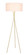 Cason One Light Floor Lamp in Brass and White shade (173|LD6191BR)