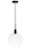 Emett One Light Pendant in Black and Clear glass (173|LD6207BK)
