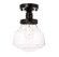 Lyle One Light Flush Mount in Black and Clear seeded glass (173|LD6246BK)