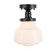 Lyle One Light Flush Mount in Black and frosted white glass (173|LD6249BK)