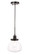 Lyle One Light Pendant in Black and Clear seeded glass (173|LD6252BK)