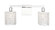 Phineas Two Light Wall Sconce in Chrome and Clear Crystals (173|LD7009C)
