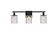Phineas Three Light Bath in Black and Clear (173|LD7010BK)