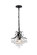 Toureg Three Light Pendant in Black and Clear (173|V8000D12BK/RC)
