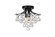 Toureg Three Light Flush Mount in Black (173|V8000F12BK/RC)