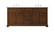 Americana Double Bathroom Vanity in Teak (173|VF15072DTK)