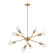 Module Eight Light Chandelier in Burnished Brass (45|47369/8)