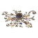 Brillare Four Light Semi Flush Mount in Bronzed Rust (45|9105/4)