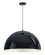 Hemisphere LED Pendant in Gloss Black / Aluminum (86|E24906-GBAL)